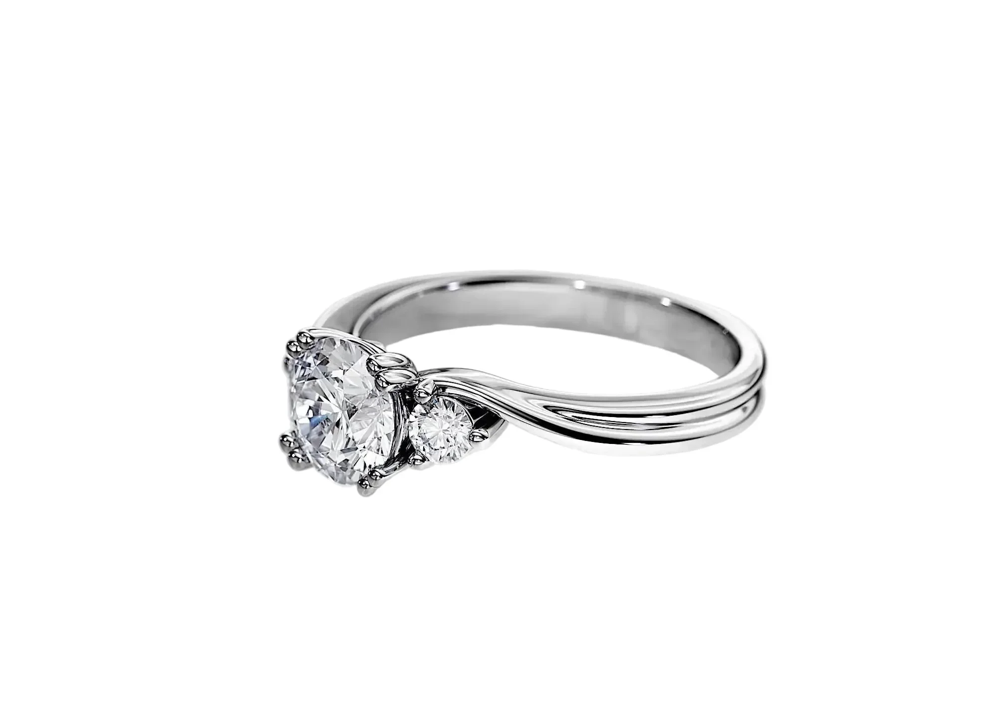The Infinity Trilogy – Twisted Three-Stone Ring - Image 10