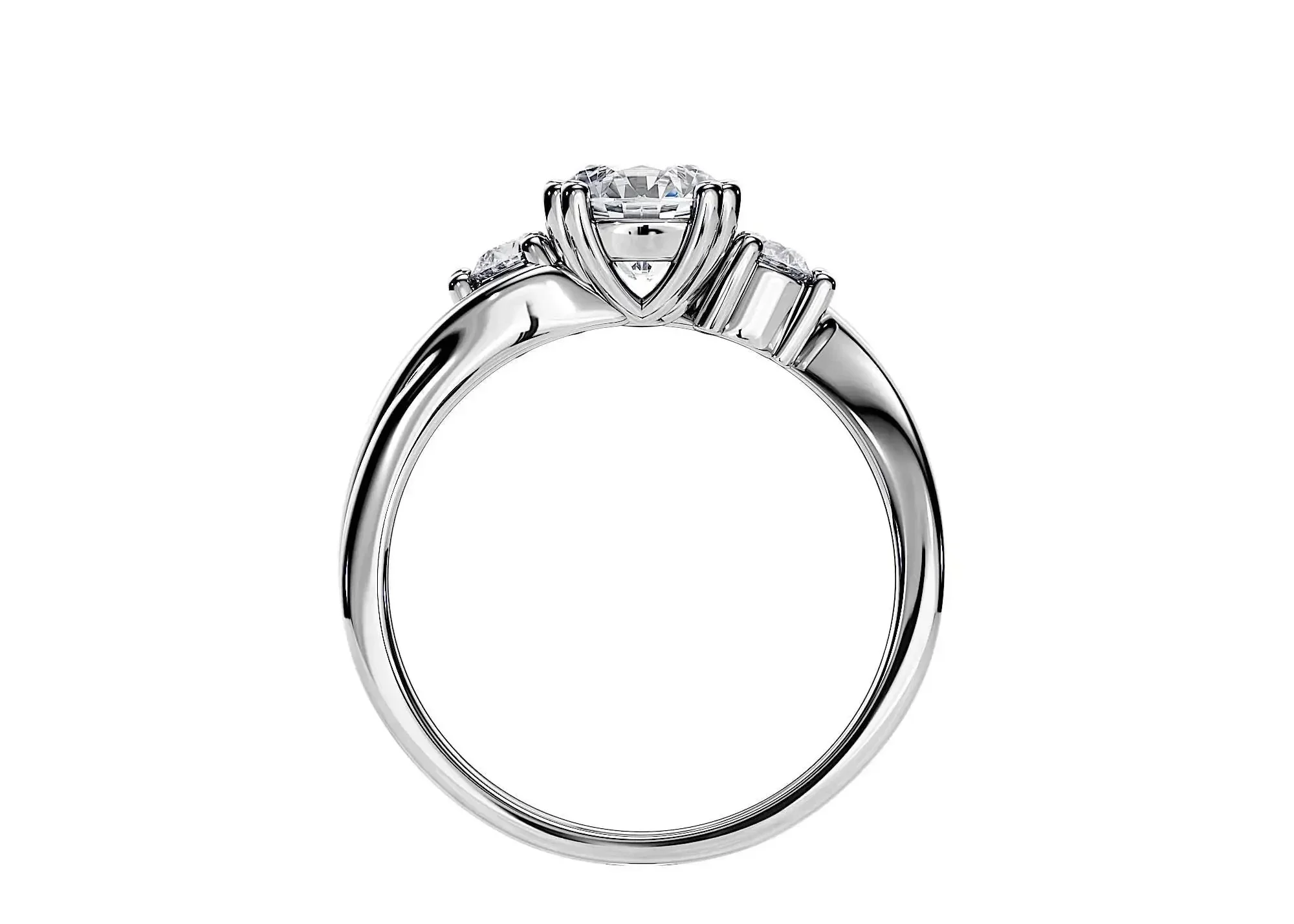 The Infinity Trilogy – Twisted Three-Stone Ring - Image 11