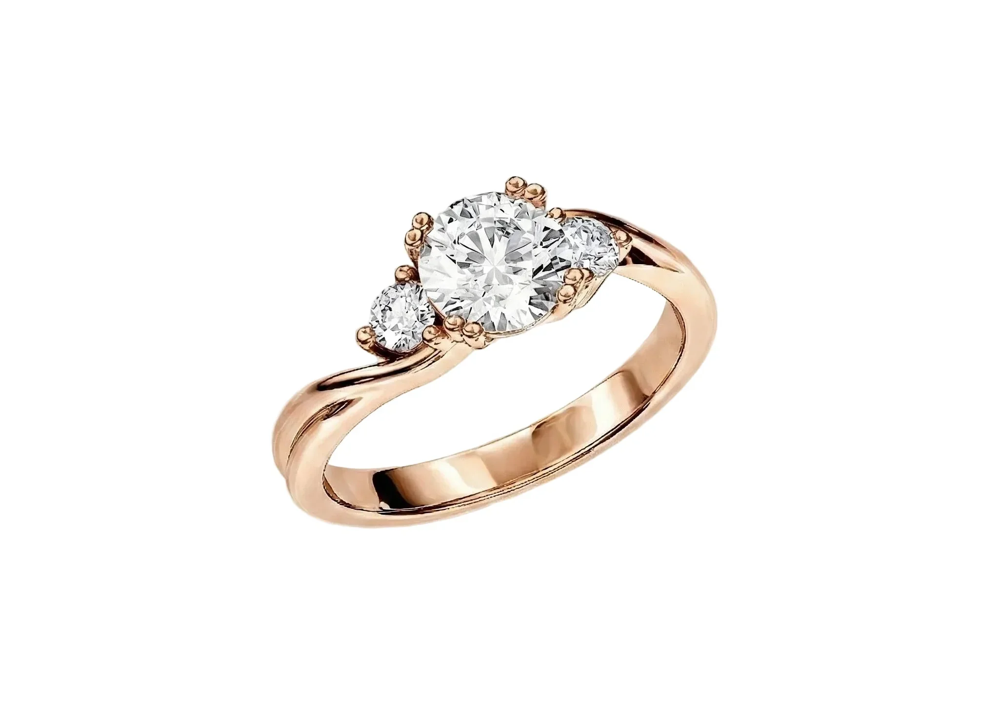 The Infinity Trilogy – Twisted Three-Stone Ring - Image 4