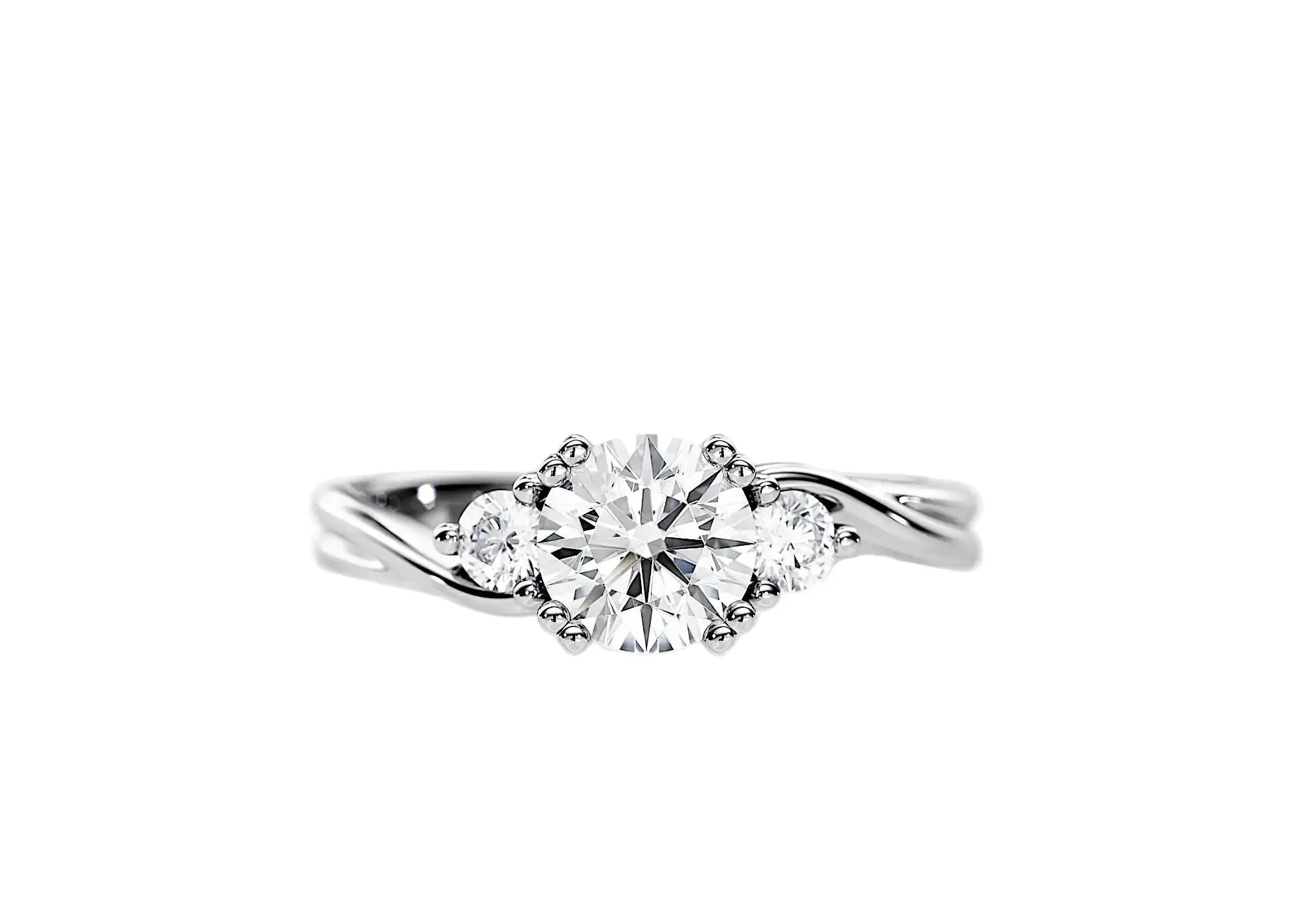 The Infinity Trilogy – Twisted Three-Stone Ring - Image 8