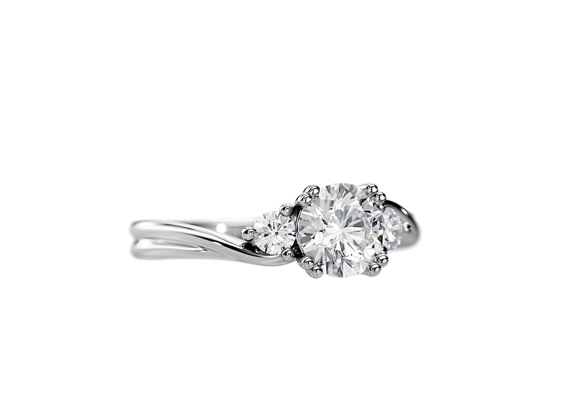 The Infinity Trilogy – Twisted Three-Stone Ring - Image 9