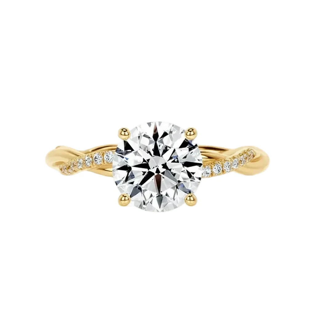 The Infinity Twist – Brilliant Round Vine Ring