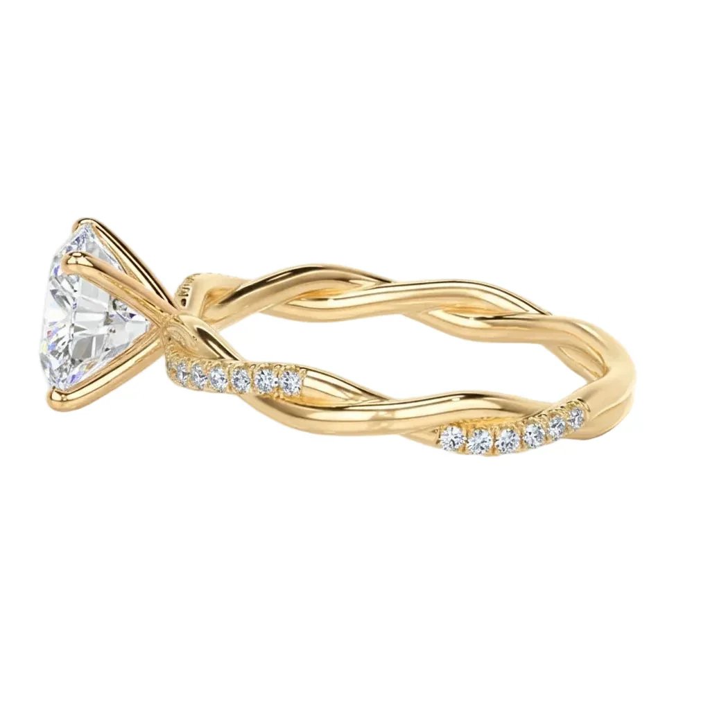 The Infinity Twist – Brilliant Round Vine Ring - Image 2