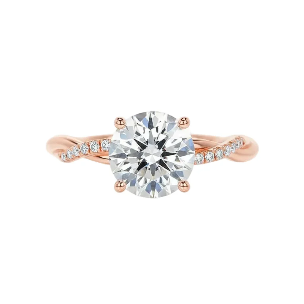 The Infinity Twist – Brilliant Round Vine Ring - Image 4