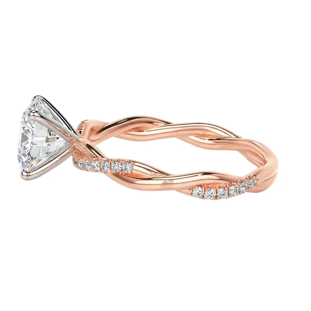 The Infinity Twist – Brilliant Round Vine Ring - Image 5