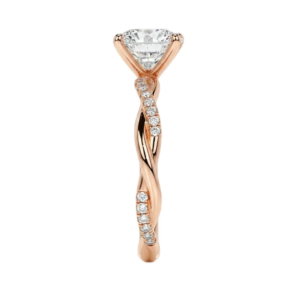 The Infinity Twist – Brilliant Round Vine Ring - Image 6