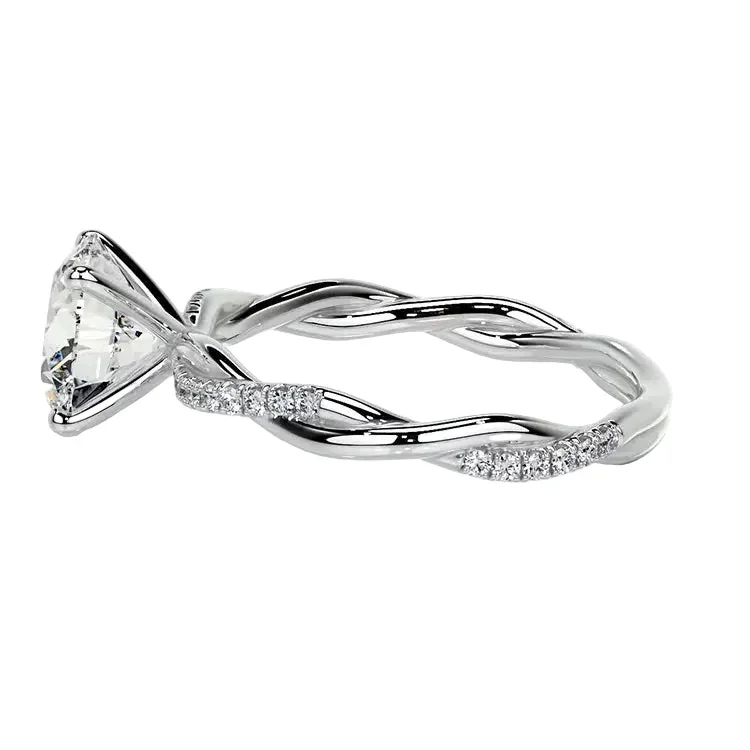 The Infinity Twist – Brilliant Round Vine Ring - Image 8