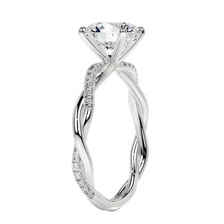 The Infinity Twist – Brilliant Round Vine Ring - Image 9