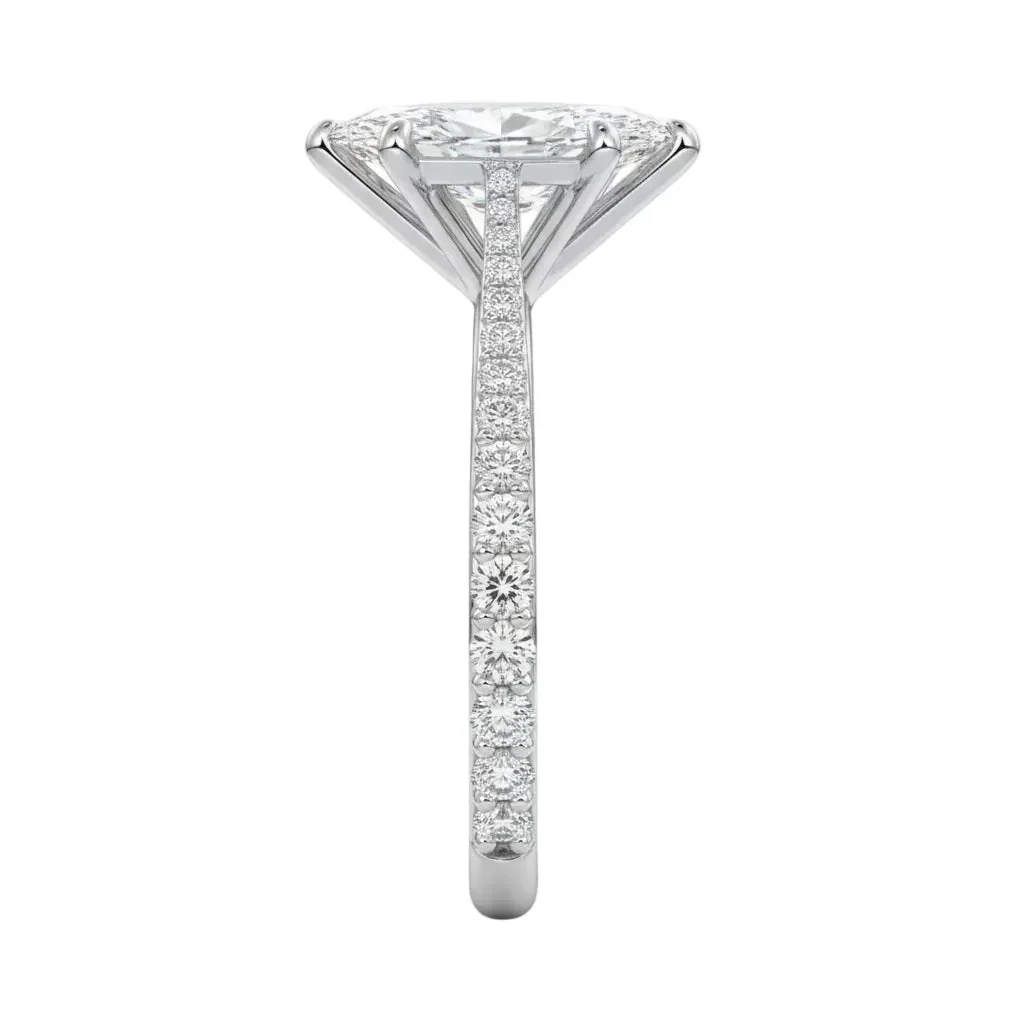 The Marquise Cathedral Pavé – Royal Silhouette Band - Image 8