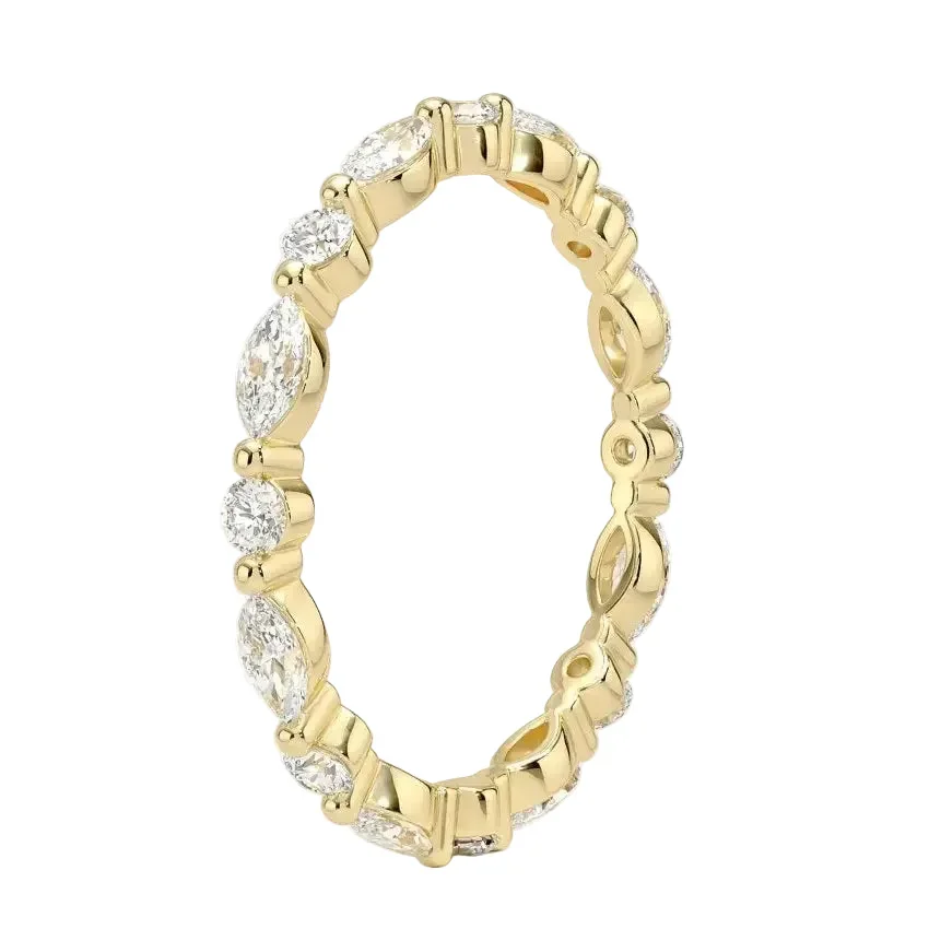 The Marquise Round Full Eternity – Eternal Cluster Band - Image 2