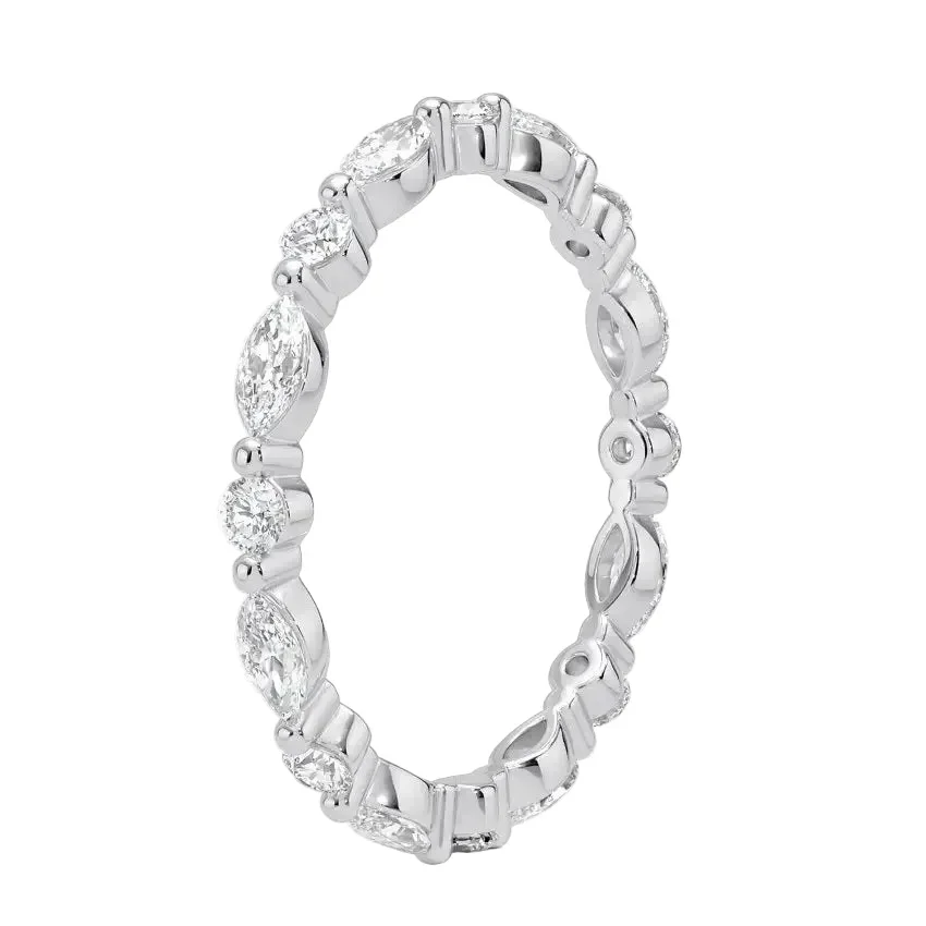 The Marquise Round Full Eternity – Eternal Cluster Band - Image 4