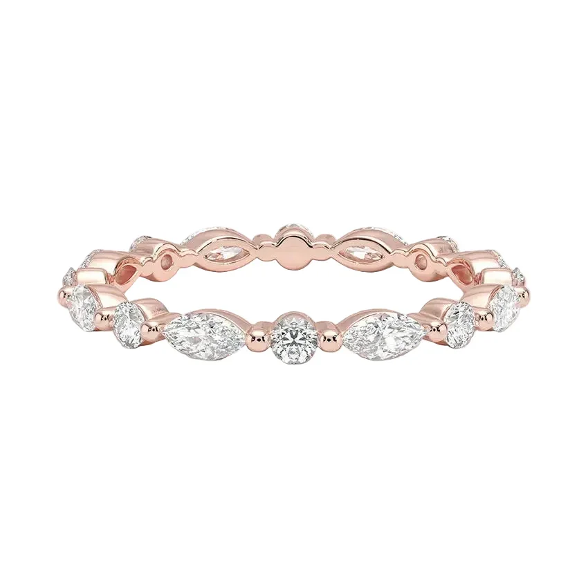 The Marquise Round Full Eternity – Eternal Cluster Band - Image 5