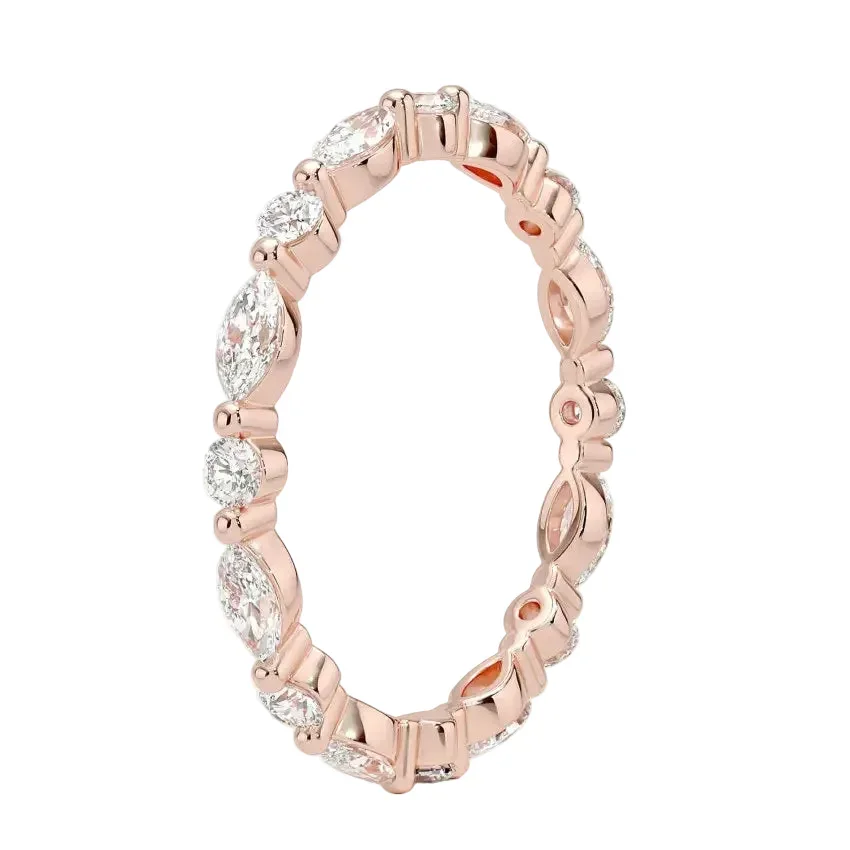 The Marquise Round Full Eternity – Eternal Cluster Band - Image 6
