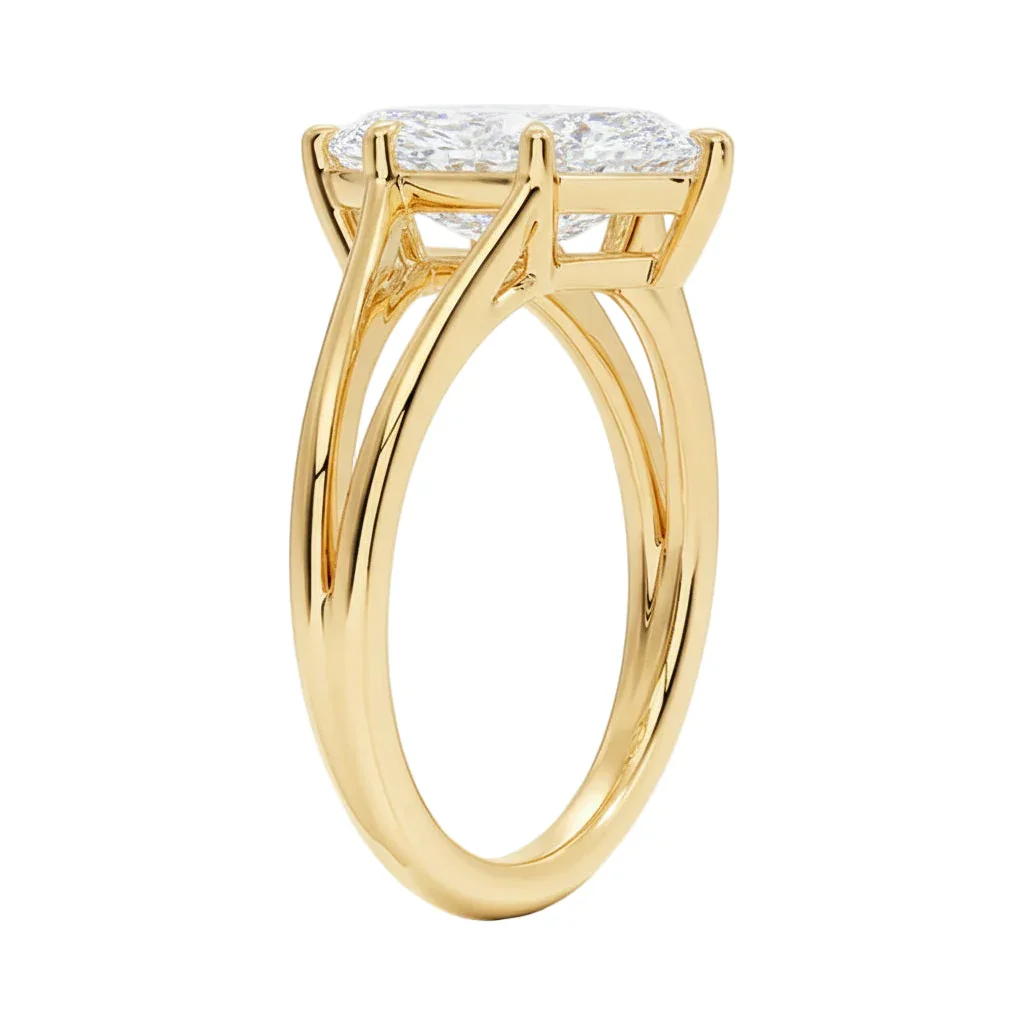 The Marquise Split-Band – Architectural Elongating Solitaire - Image 3