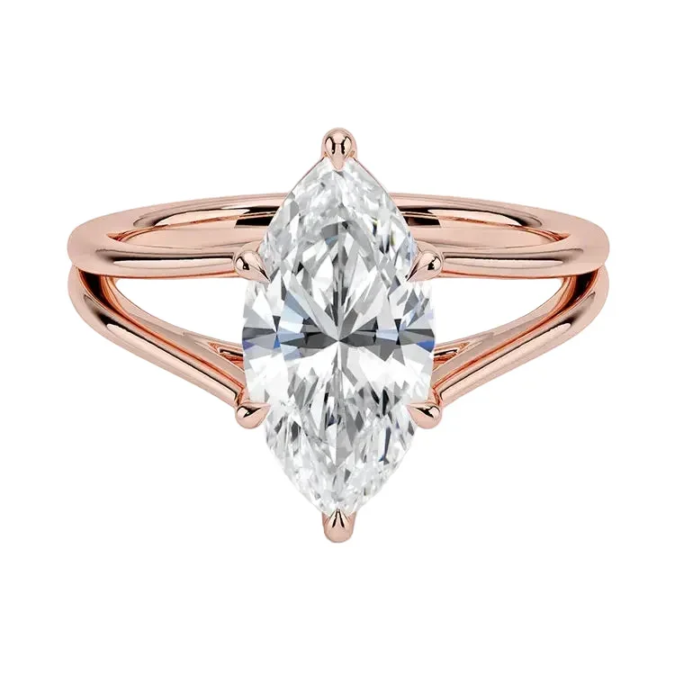 The Marquise Split-Band – Architectural Elongating Solitaire - Image 7