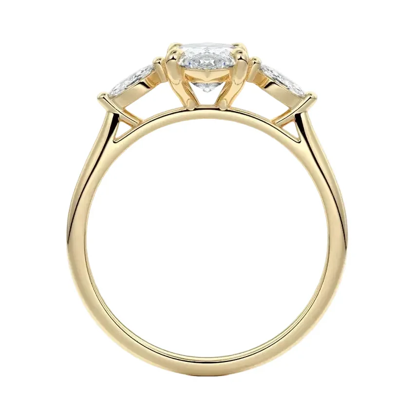 The Marquise Stellar – Triple Marquise Leaf Ring - Image 3