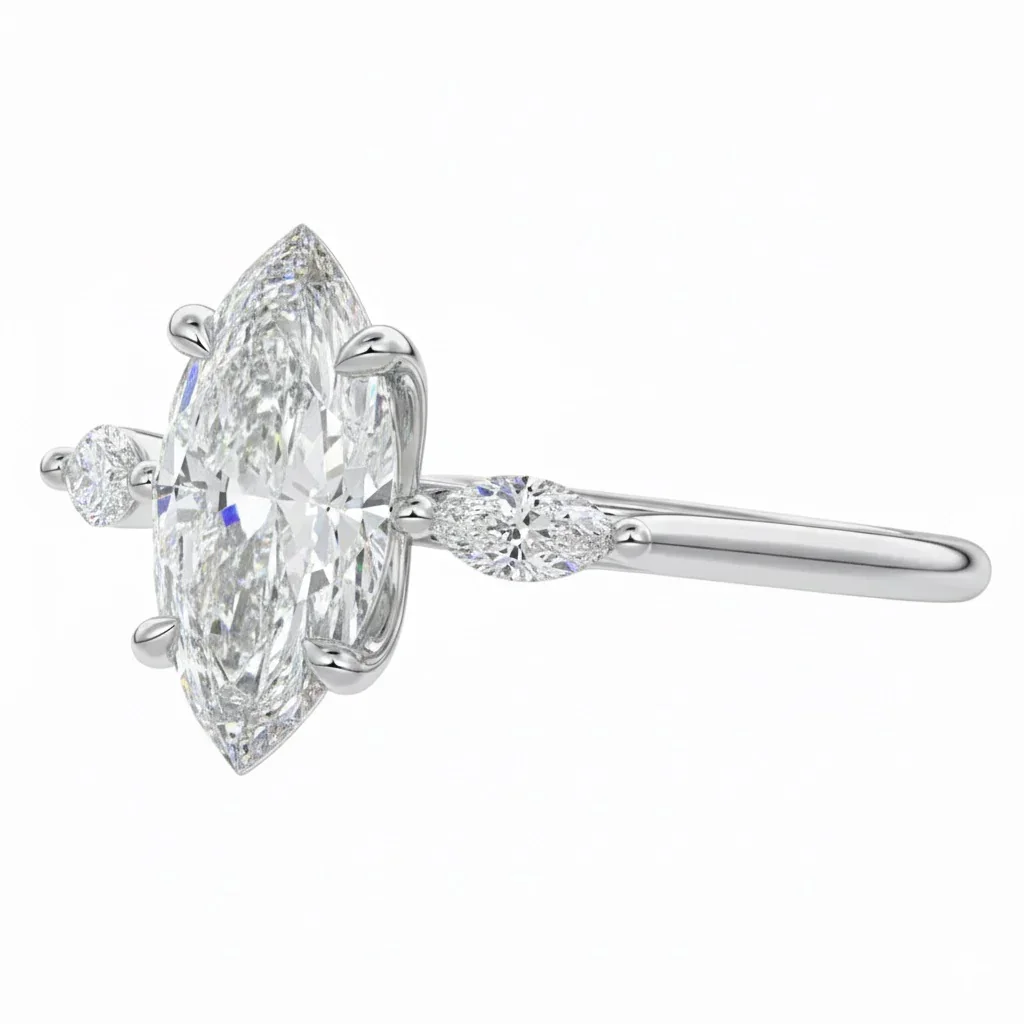 The Marquise Stellar – Triple Marquise Leaf Ring - Image 6