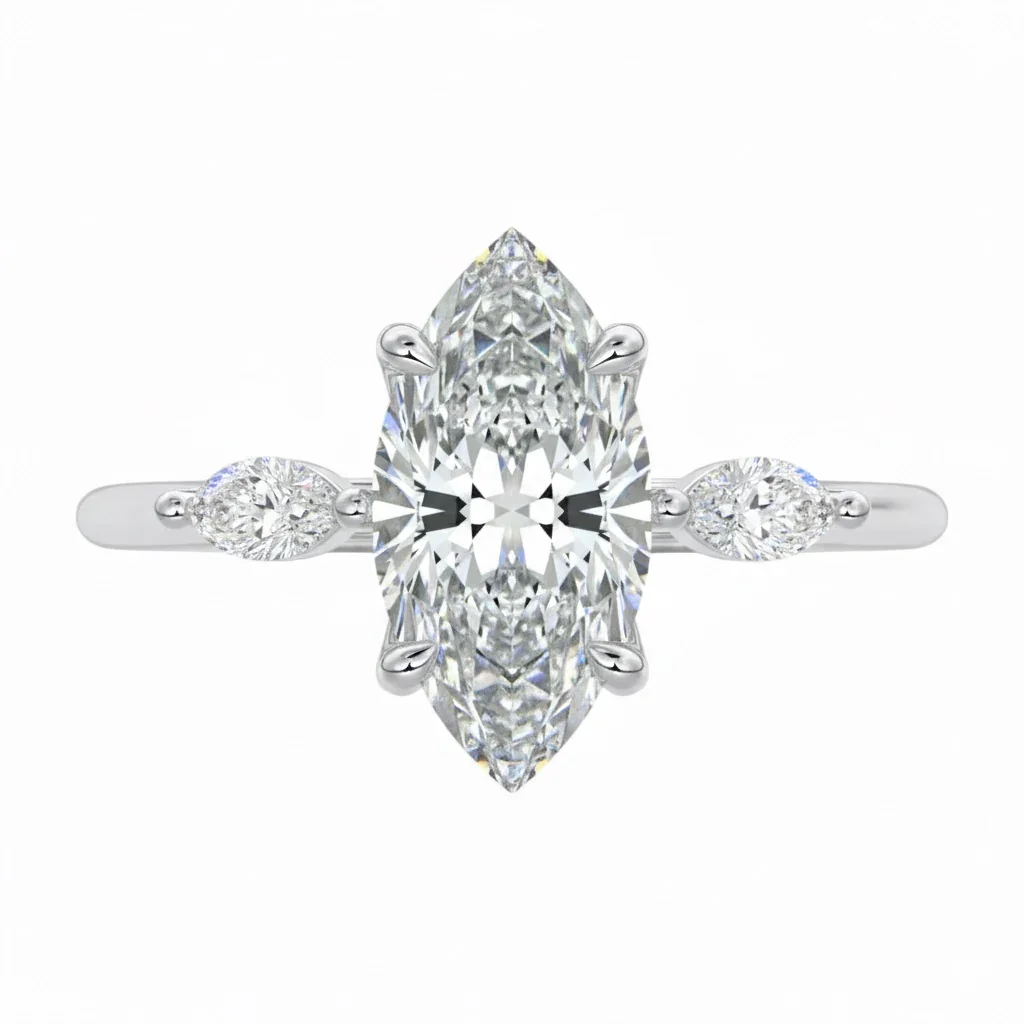 The Marquise Stellar – Triple Marquise Leaf Ring - Image 7