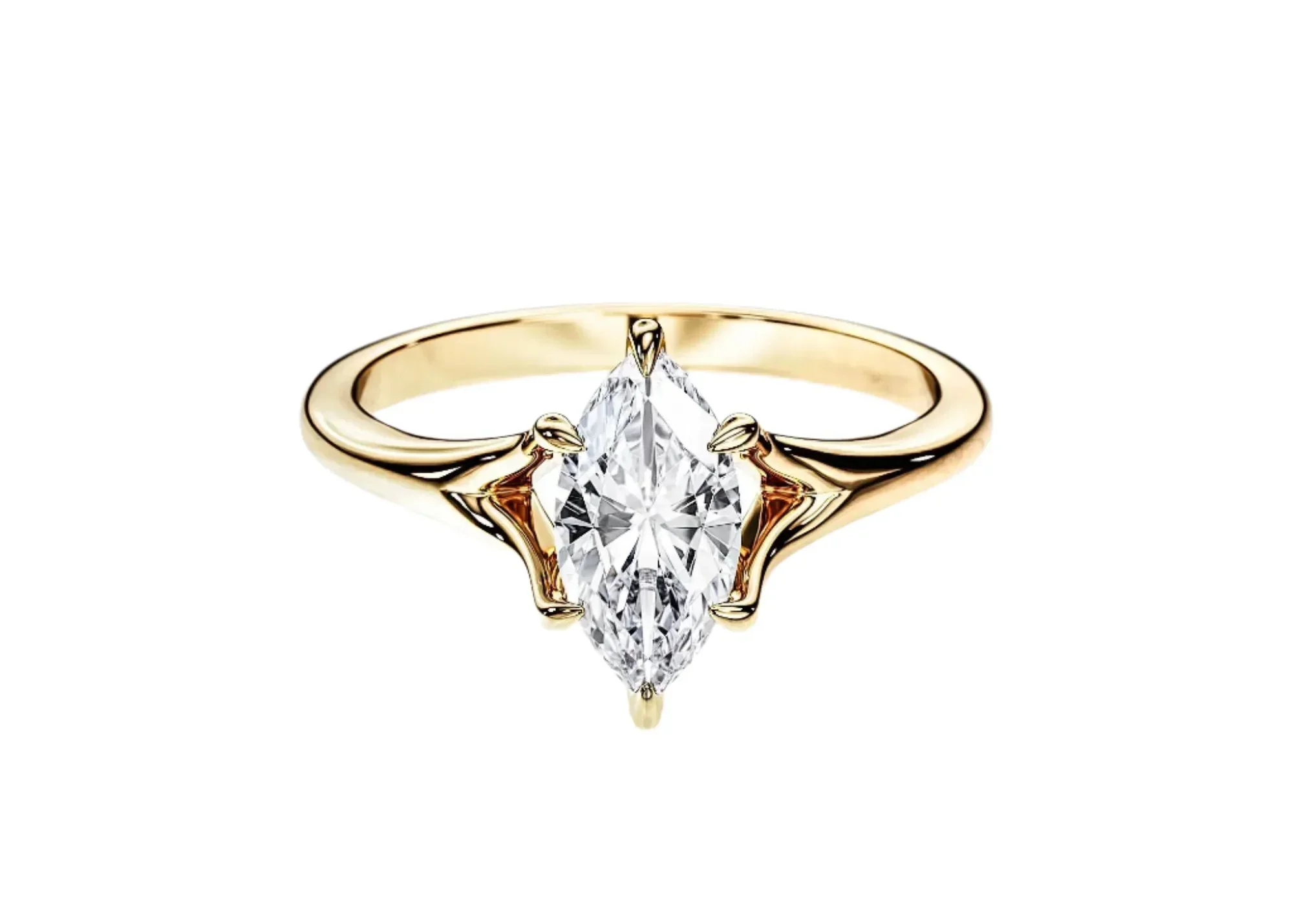 The Marquise V-Split – Royal Elegance Solitaire