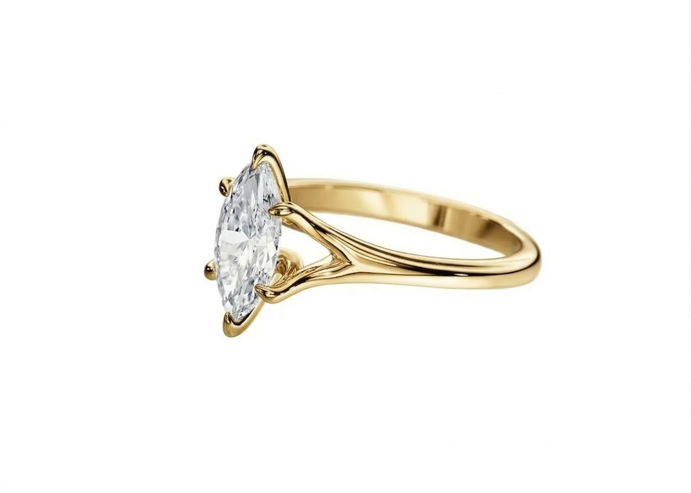 The Marquise V-Split – Royal Elegance Solitaire - Image 2