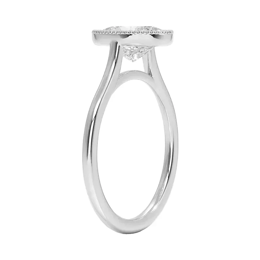 The Milgrain Oval – Vintage Bezel Tube Ring - Image 5