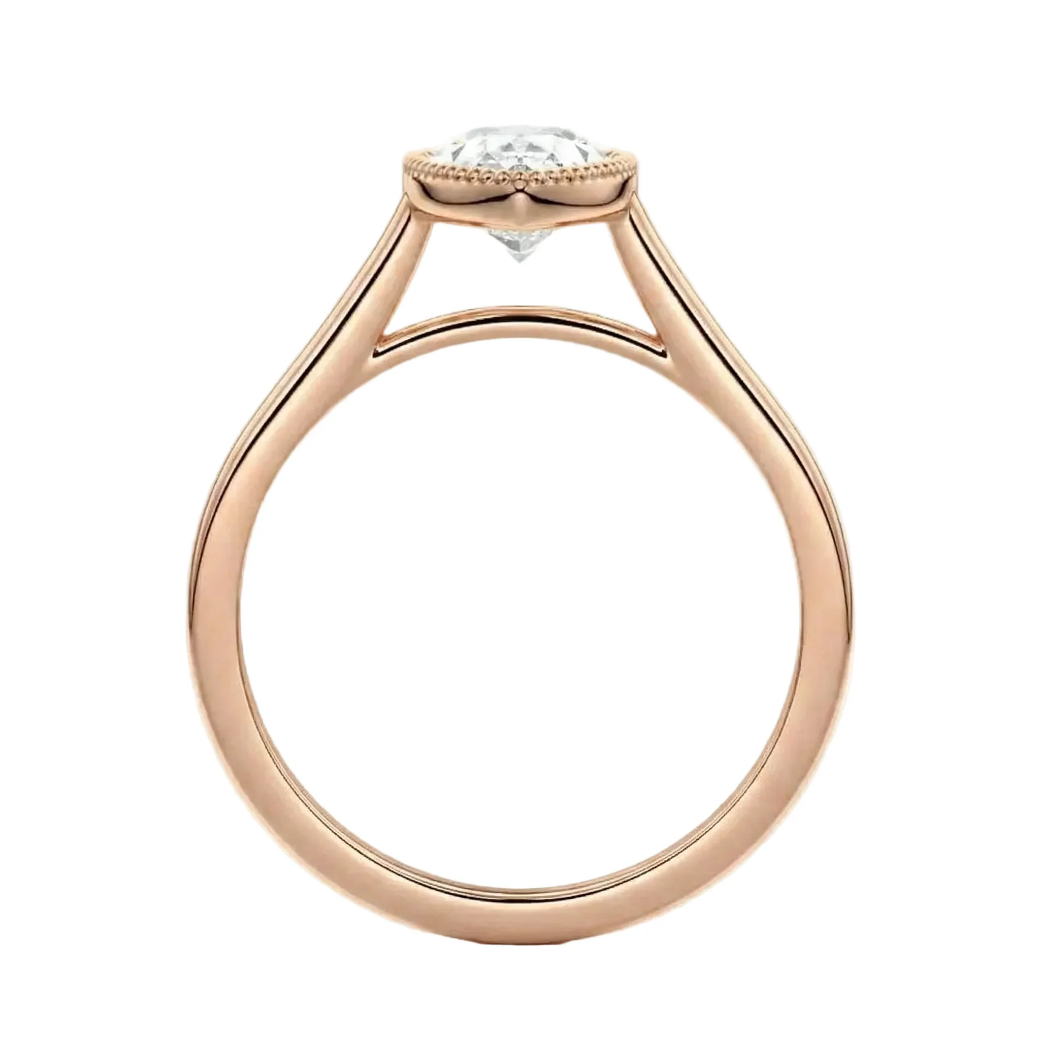 The Milgrain Pear – Vintage Bezel Tube Ring - Image 7