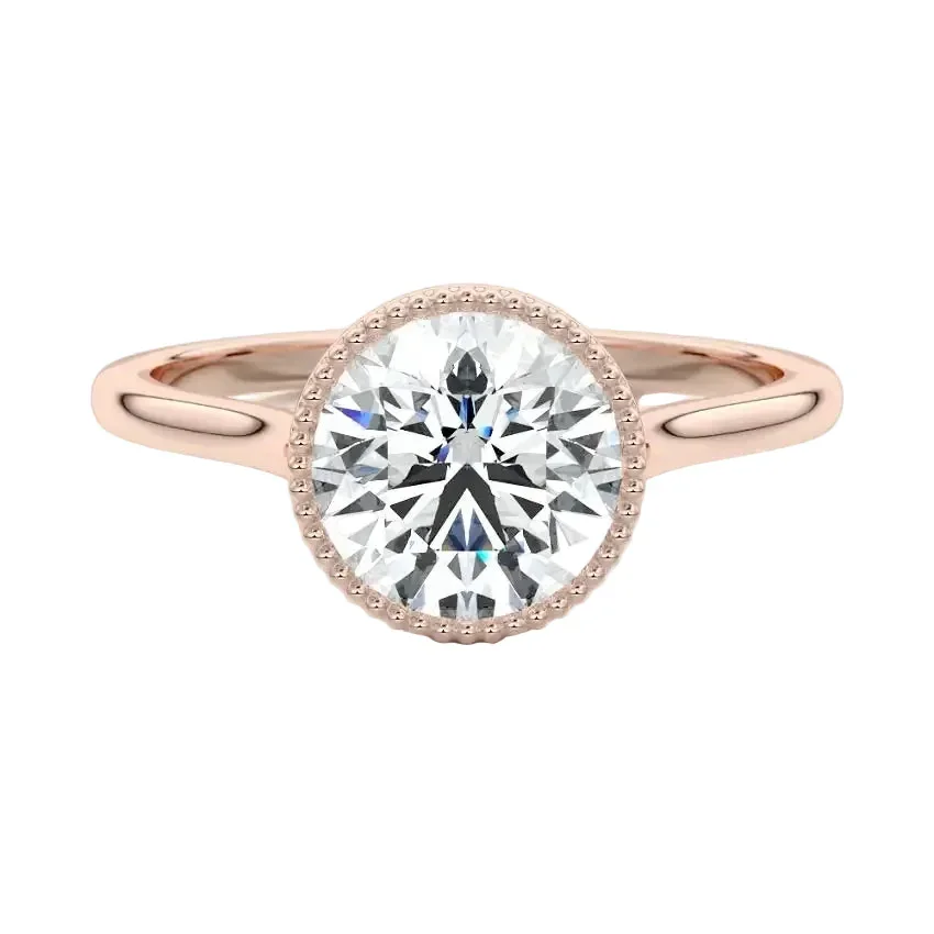 The Milgrain Round – Vintage Bezel Tube Ring - Image 4