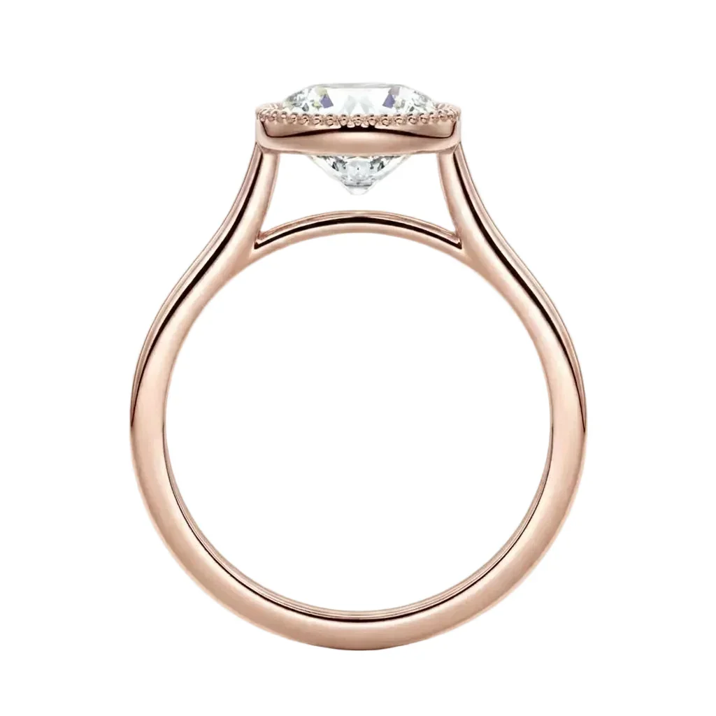 The Milgrain Round – Vintage Bezel Tube Ring - Image 5
