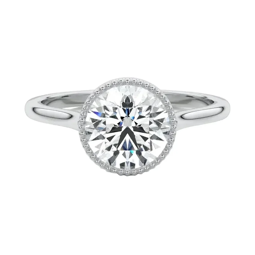 The Milgrain Round – Vintage Bezel Tube Ring - Image 6