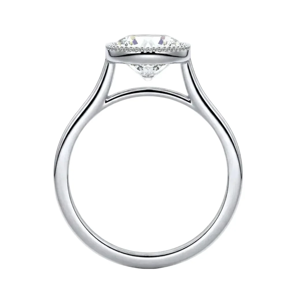 The Milgrain Round – Vintage Bezel Tube Ring - Image 7