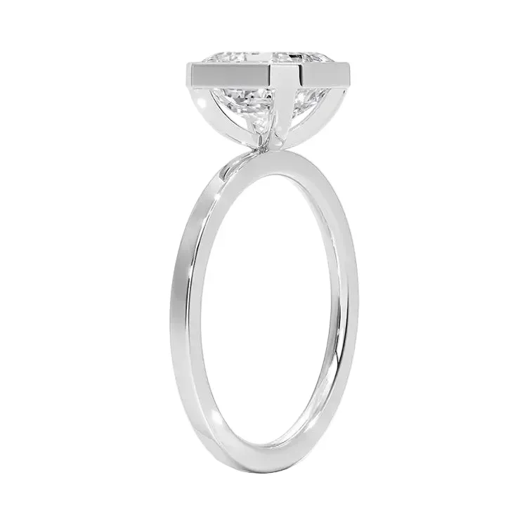 The Modern Asscher – Bezel Set Moissanite Ring - Image 6
