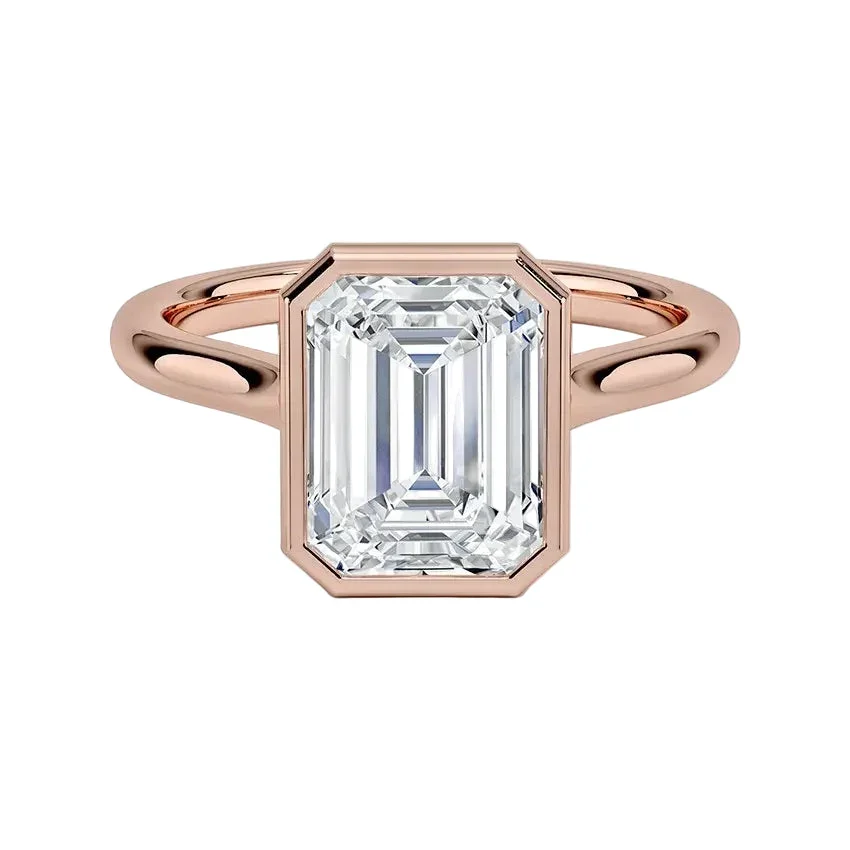 The Modern Emerald – Bezel Set Round Band Ring - Image 4