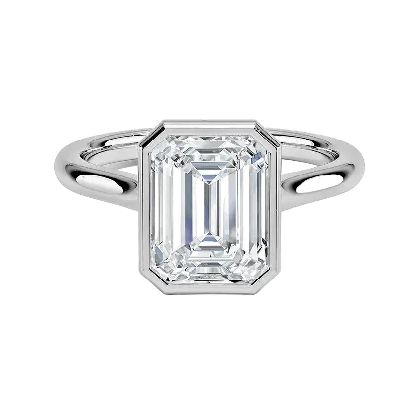 The Modern Emerald – Bezel Set Round Band Ring - Image 6