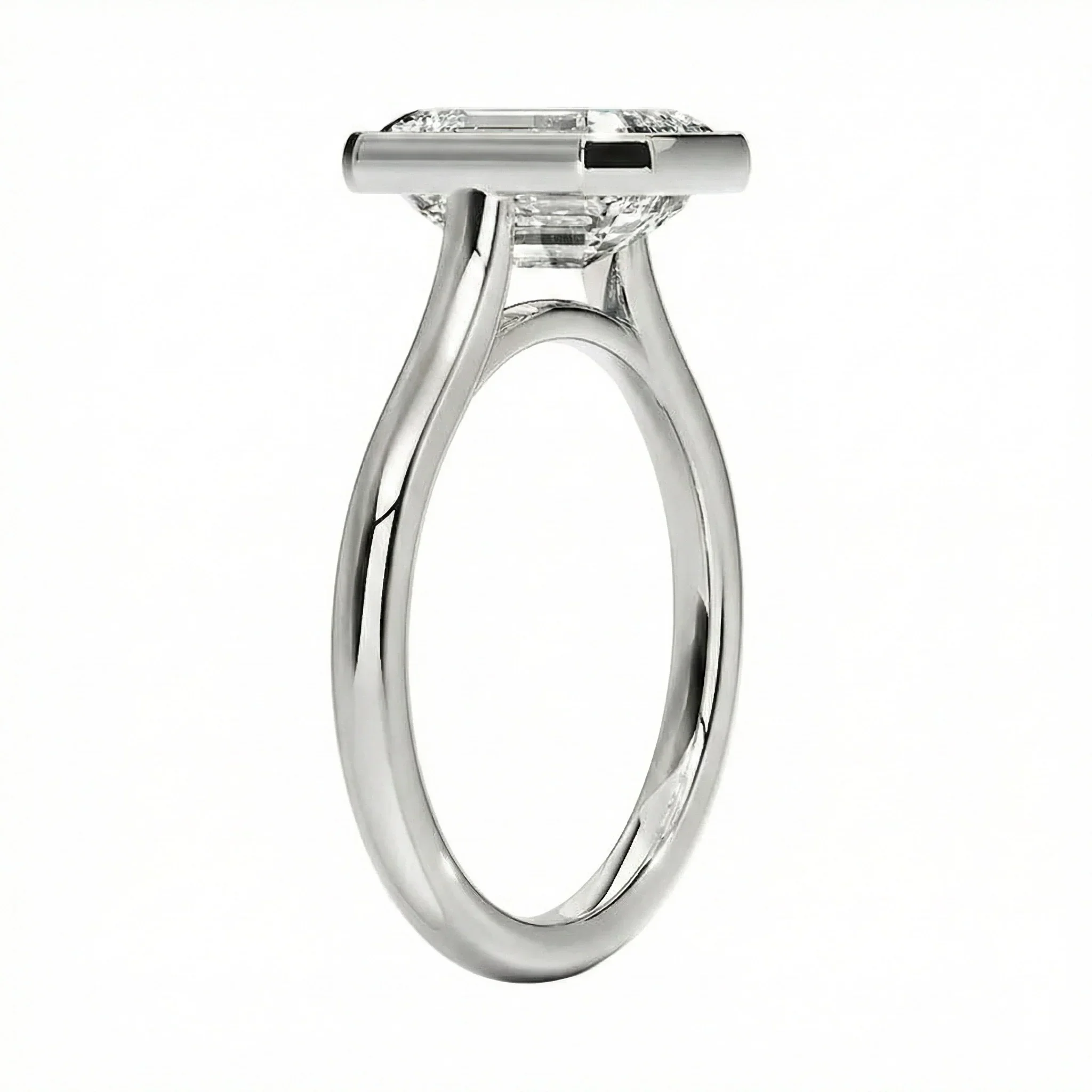 The Modern Emerald – Bezel Set Round Band Ring - Image 7