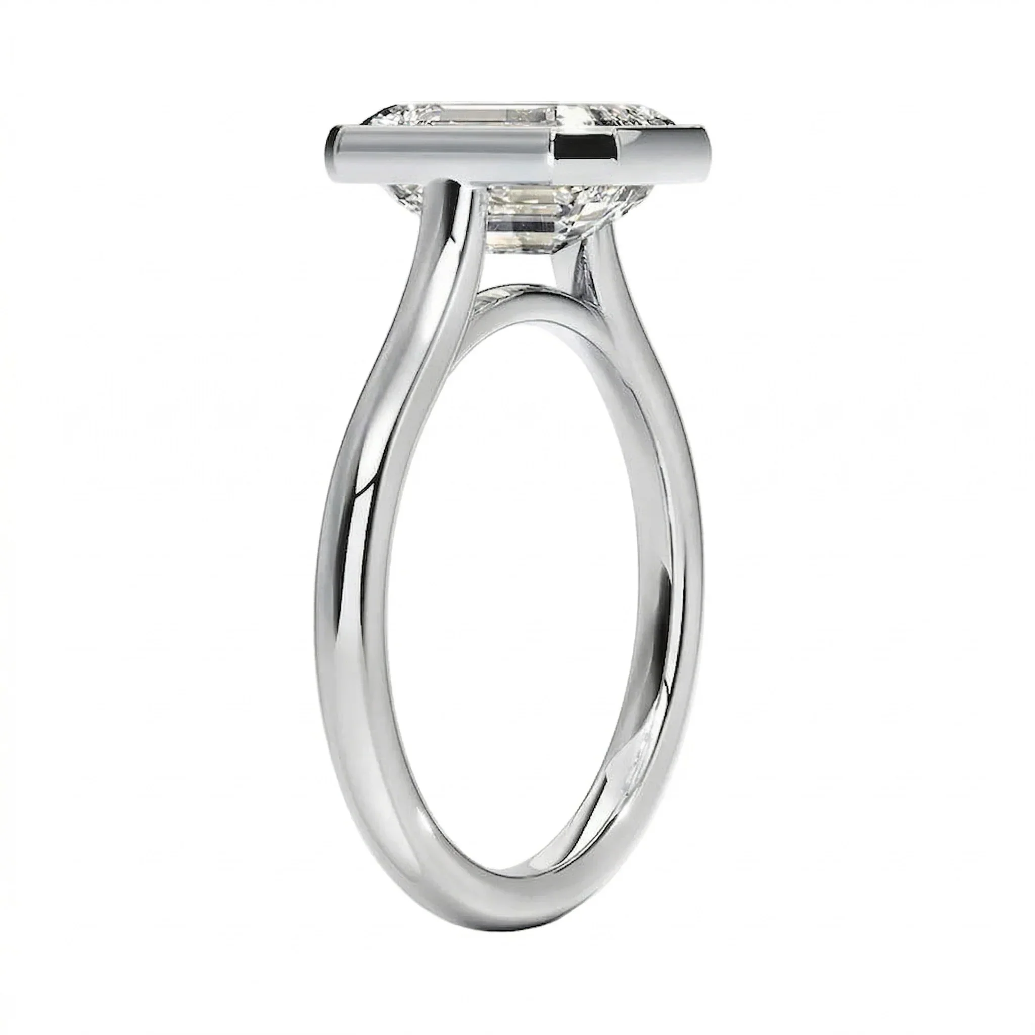 The Modern Princess – Bezel Set Tube Ring - Image 5