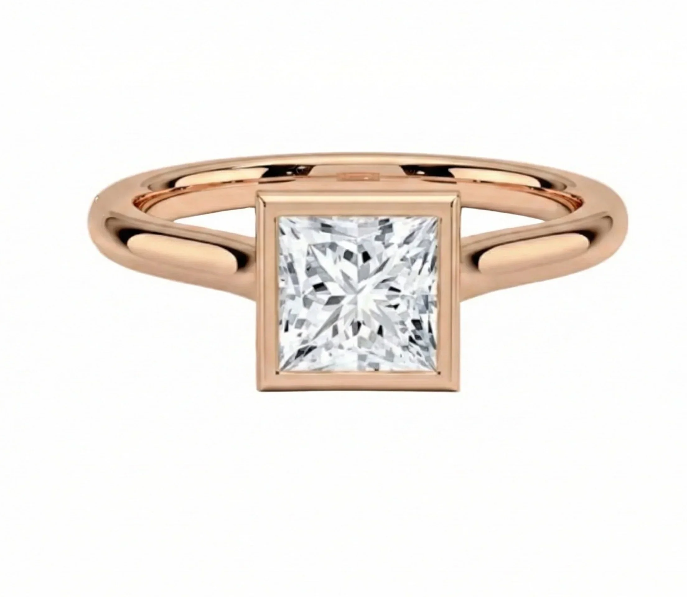 The Modern Princess – Bezel Set Tube Ring - Image 6