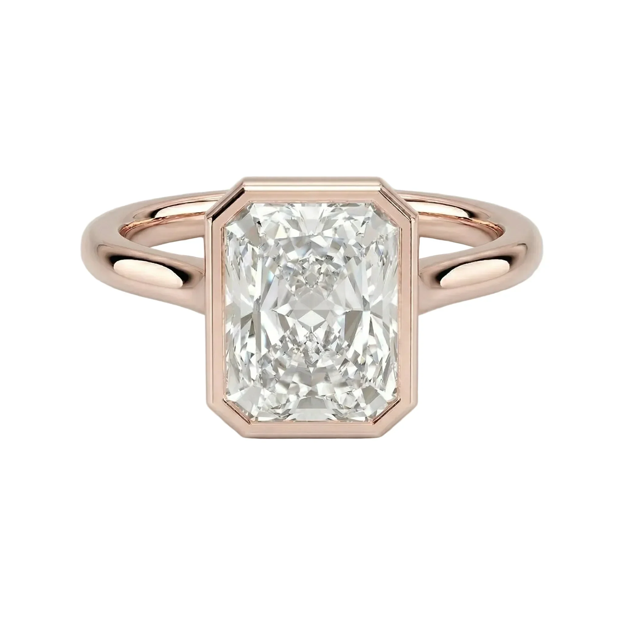 The Modern Radiant – Bezel Set Round Band Ring - Image 4