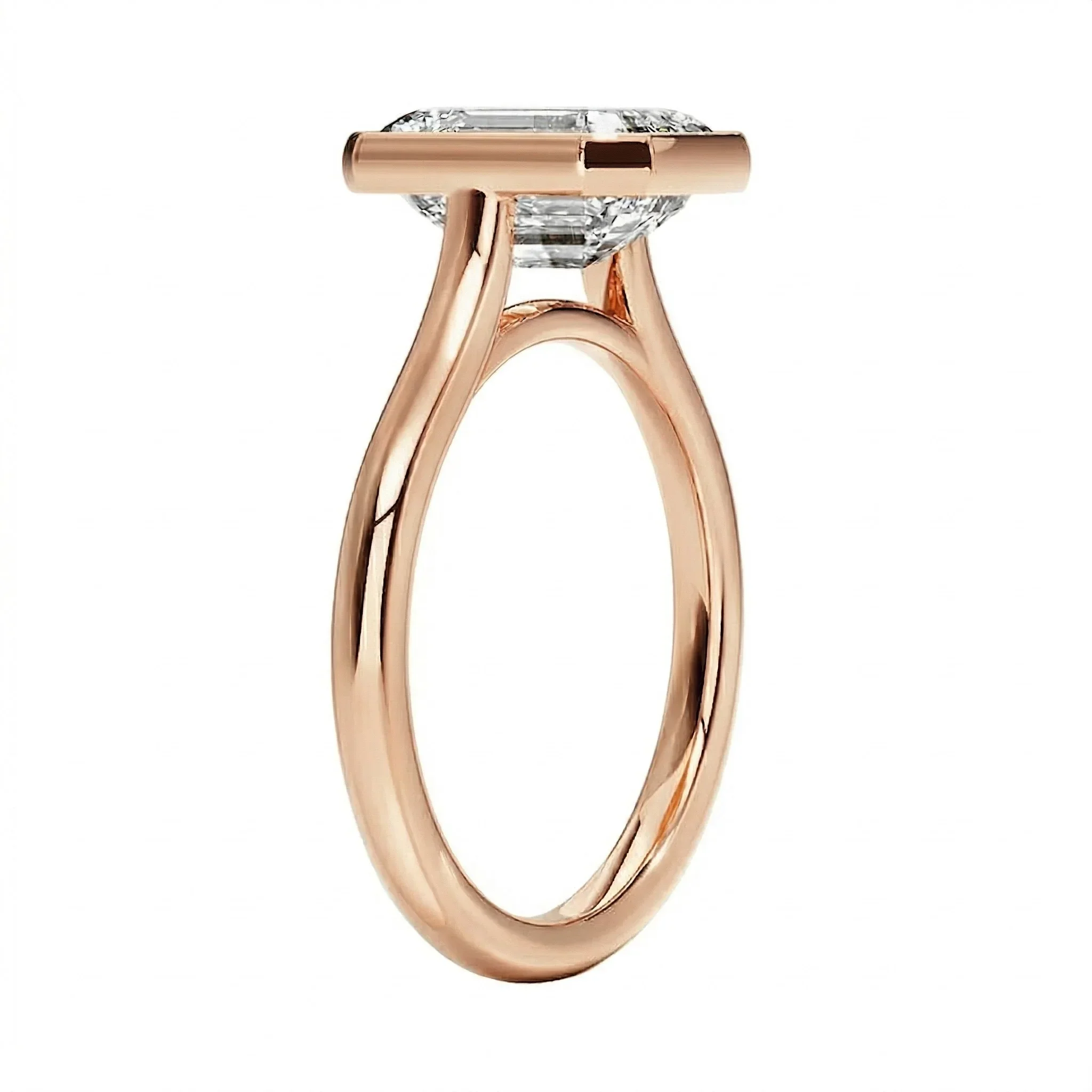 The Modern Radiant – Bezel Set Round Band Ring - Image 5