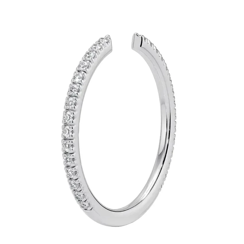 The Open Cuff Pavé Band – Gap Stacking Ring - Image 6