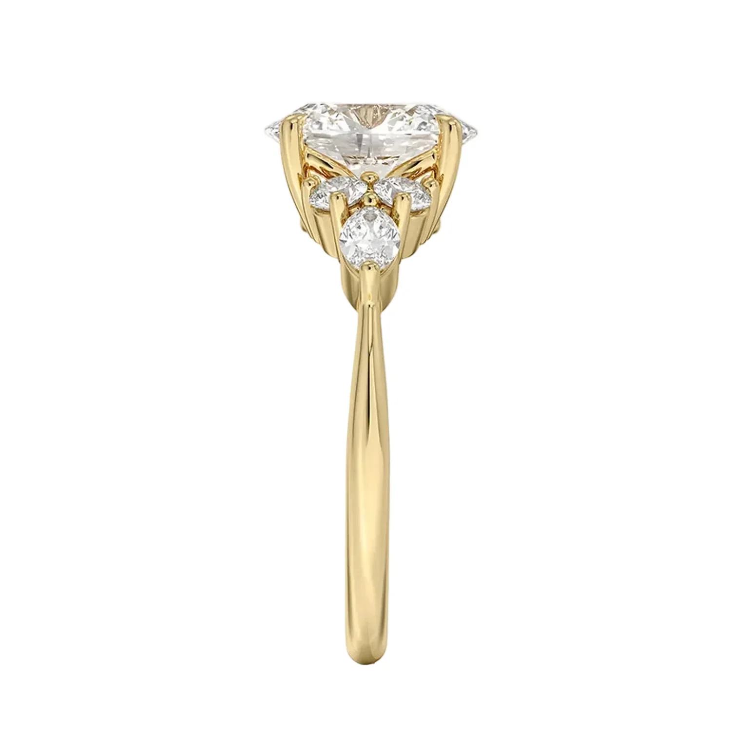 The Oval Celestial Cluster – Grand Marquise Brilliant Ring - Image 3