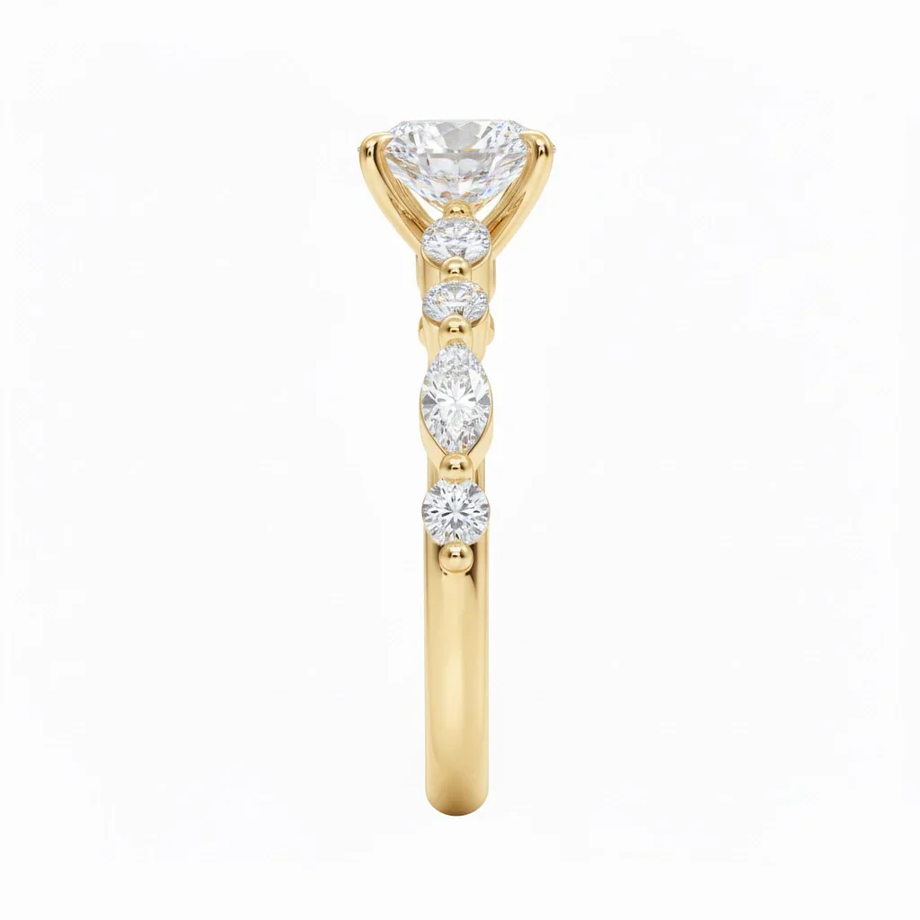 The Oval Constellation – Floating Marquise Brilliant Ring - Image 3