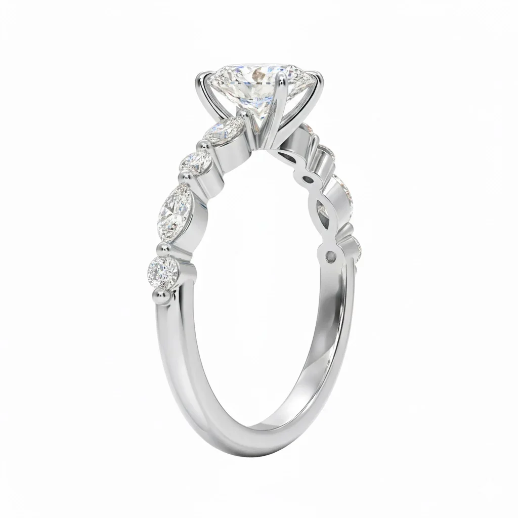 The Oval Constellation – Floating Marquise Brilliant Ring - Image 5