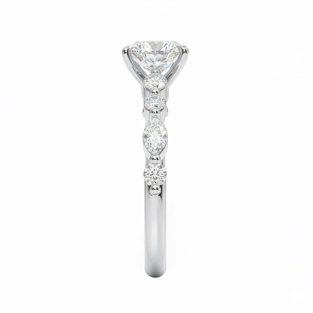 The Oval Constellation – Floating Marquise Brilliant Ring - Image 6