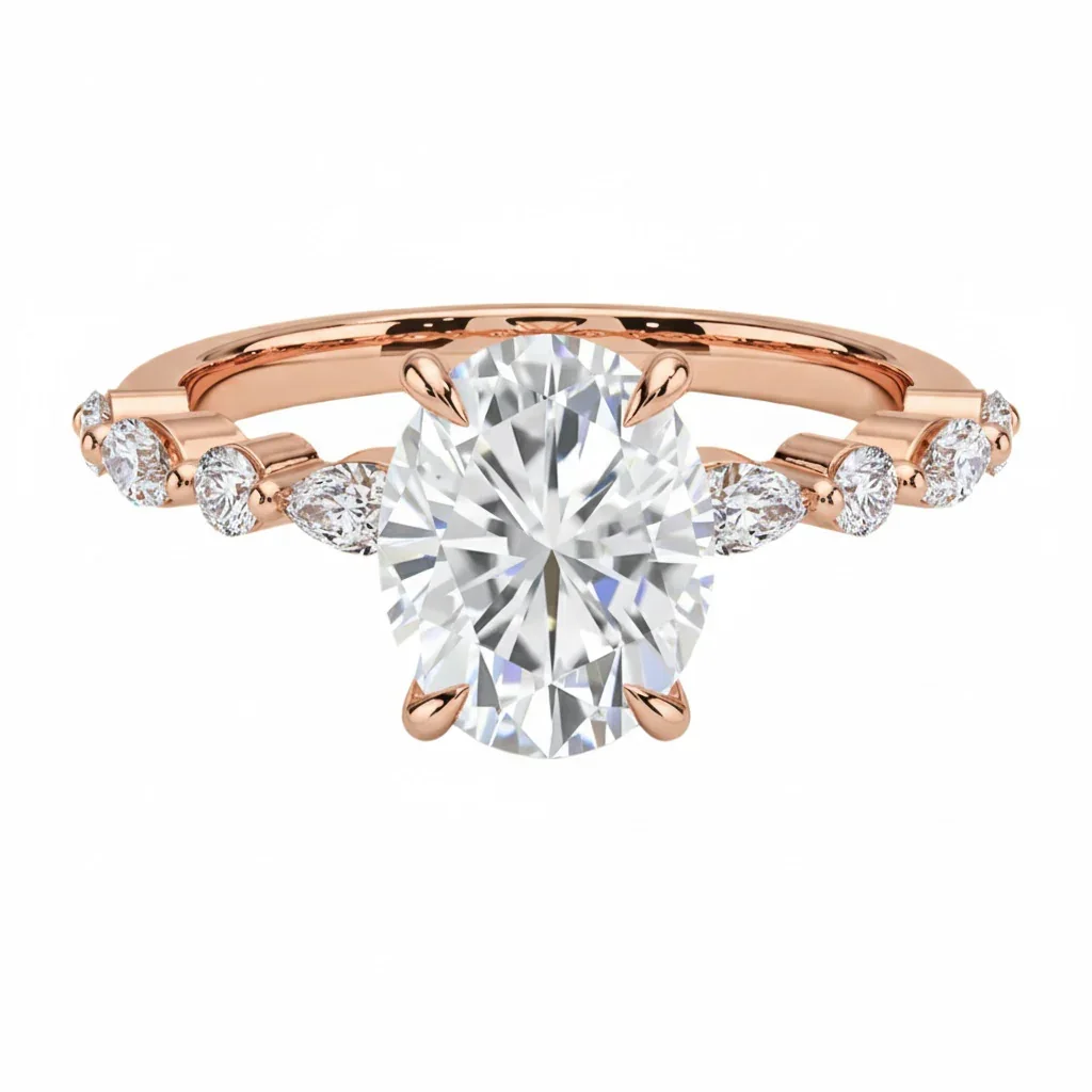 The Oval Constellation – Floating Marquise Brilliant Ring - Image 7