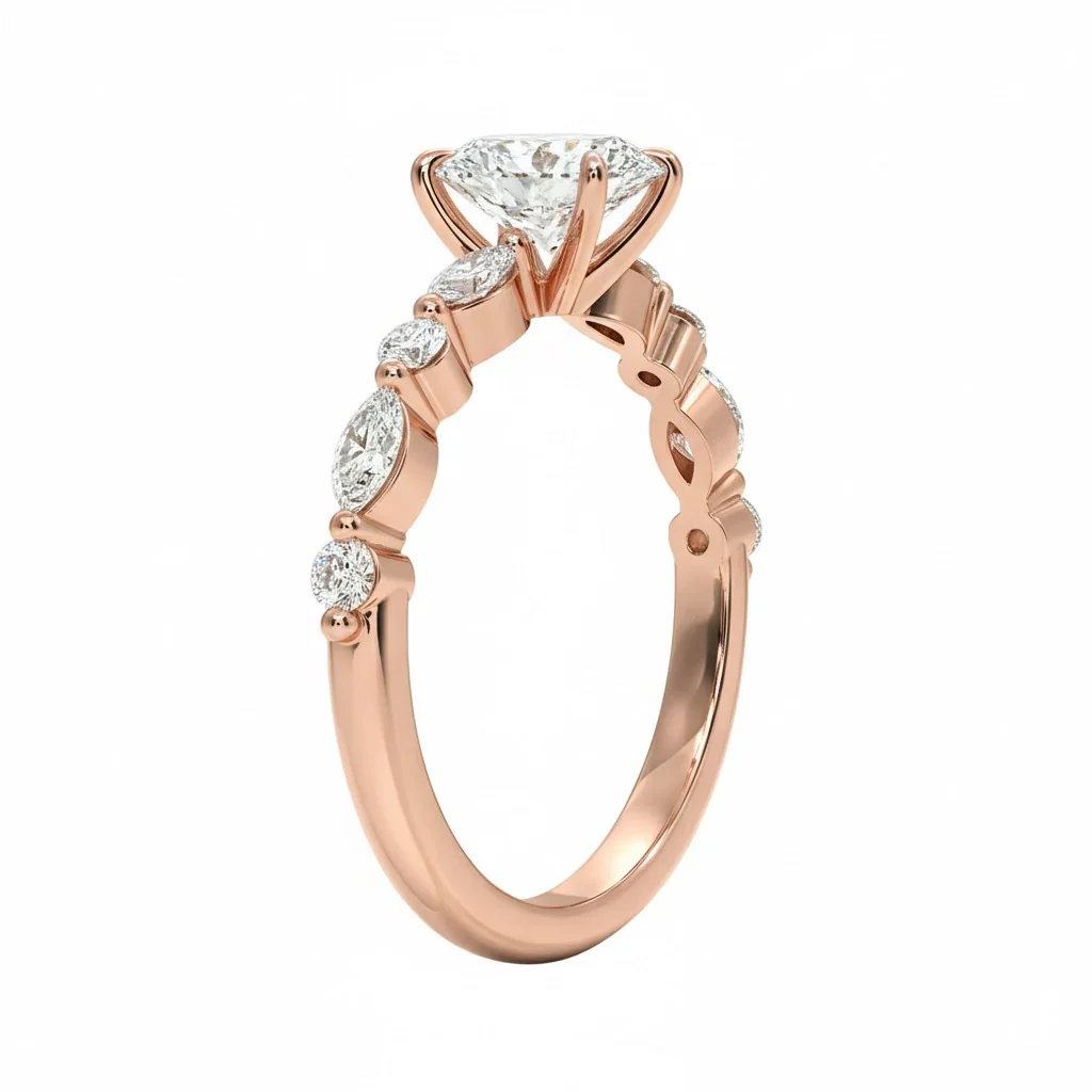 The Oval Constellation – Floating Marquise Brilliant Ring - Image 8