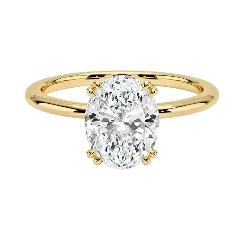 The Oval Double Claw – Vintage Precision Solitaire
