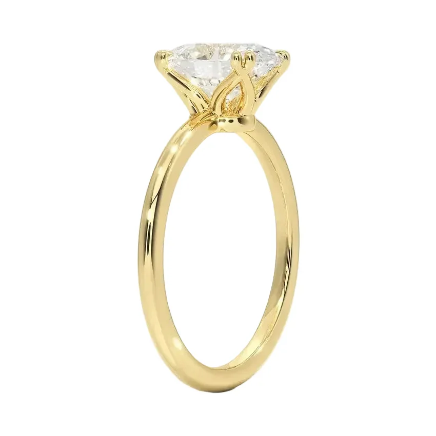 The Oval Double Claw – Vintage Precision Solitaire - Image 2