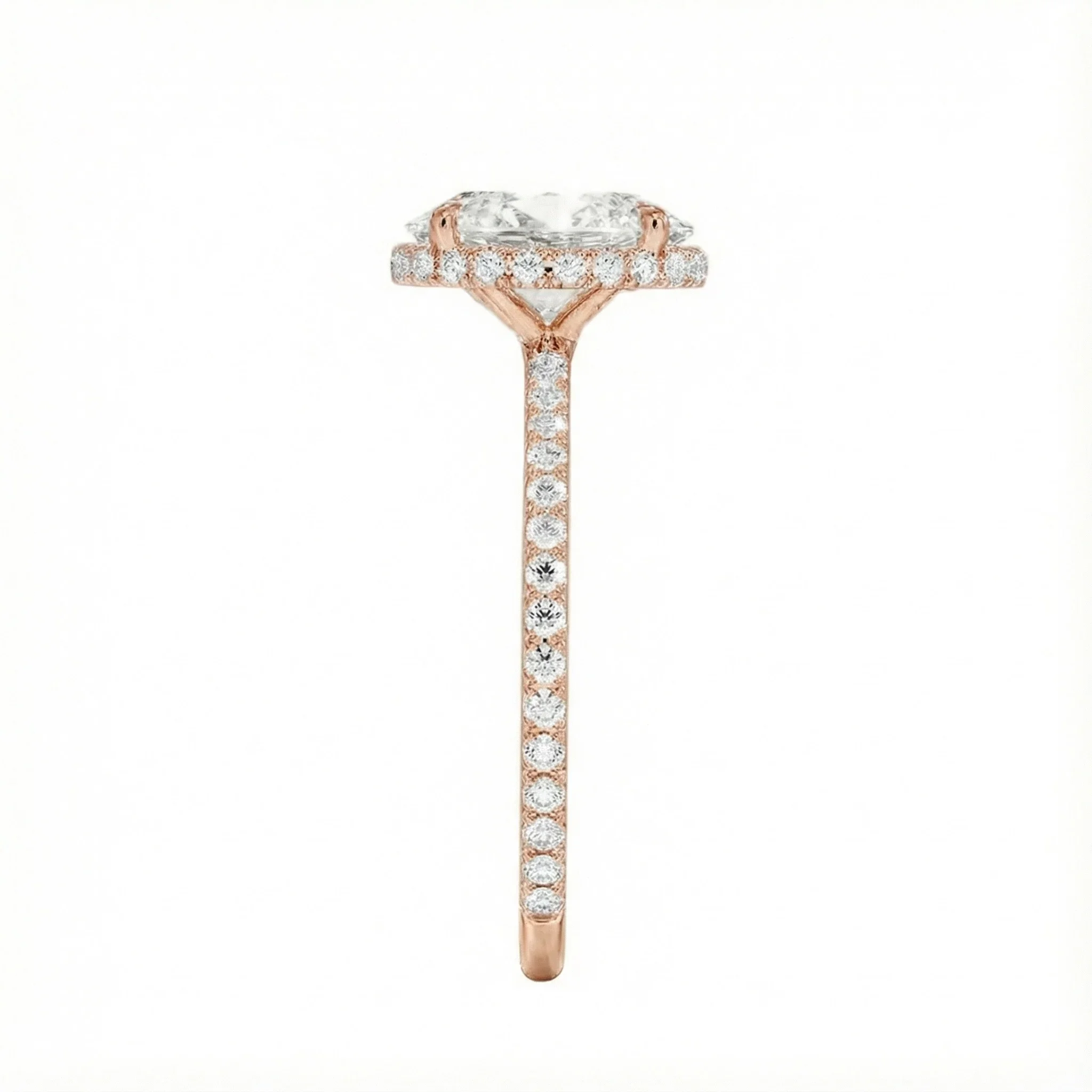 The Oval Double Hidden Brilliance – Encrusted Claw Pavé Ring - Image 6