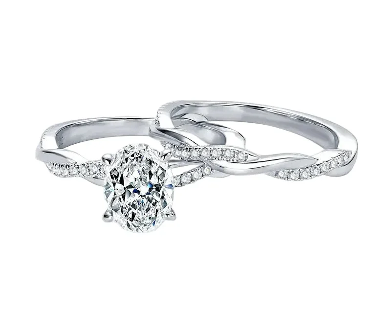 The Oval Duo Infinity – Intertwined Brilliance Bridal Set - Image 7