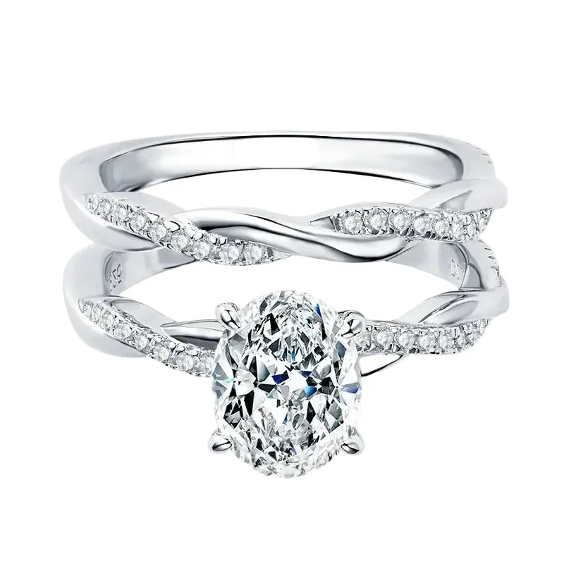 The Oval Duo Infinity – Intertwined Brilliance Bridal Set - Image 9